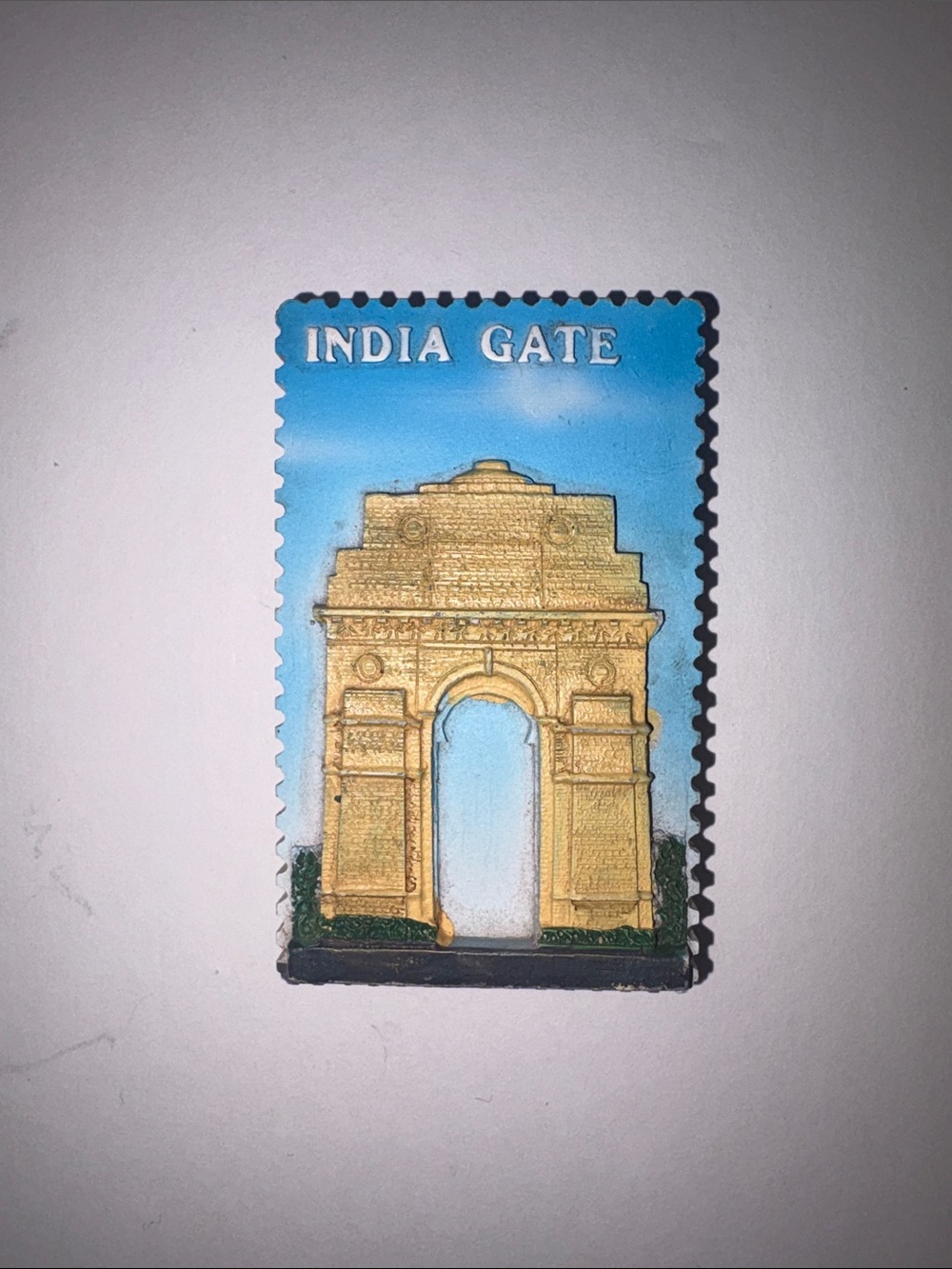India Gate Decorative Fridge Magnet - Blue & Gold
